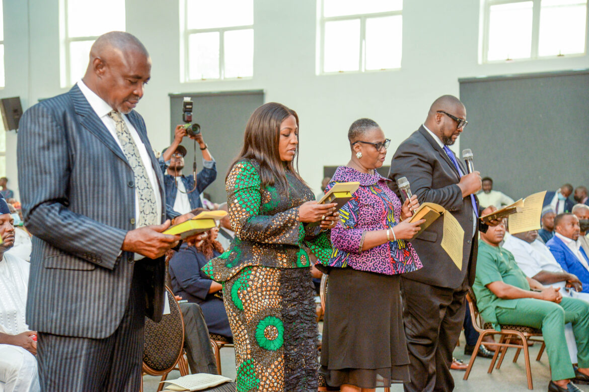 Obaseki Swears in New Commissioners, Special Advisers, and Called for a United PDP in Edo State