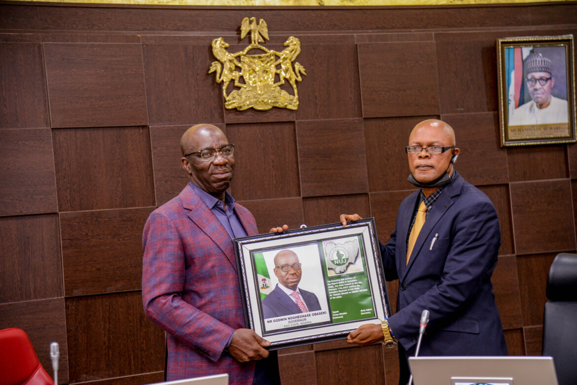 Obaseki connects Edo NUJ Secretariat, EBS to Ossiomo Power