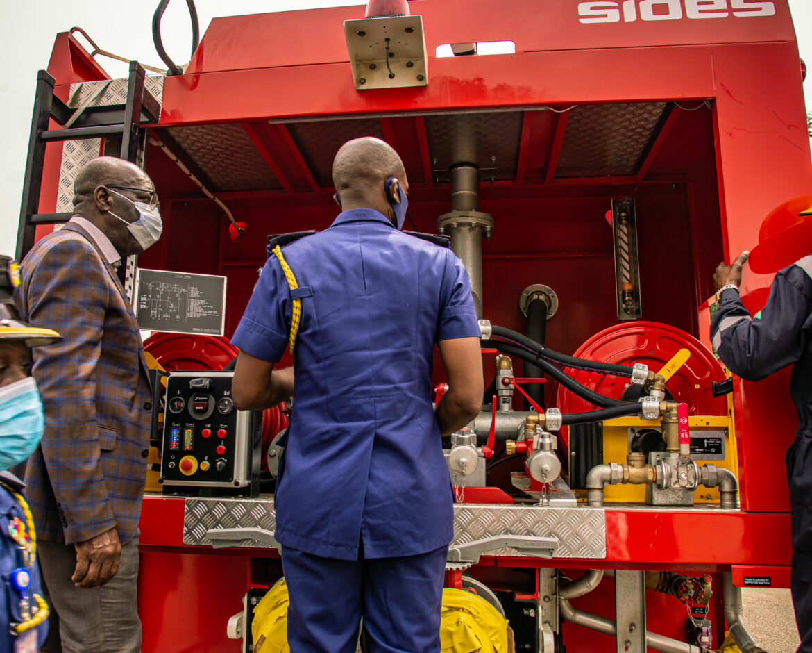 Obaseki takes delivery of ultra-modern NPDC fire trucks