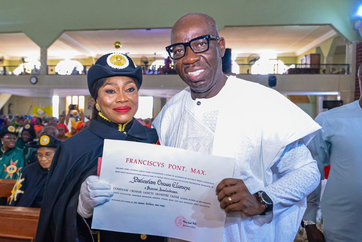 Papal Awards: Obaseki celebrates Justice Elumeze on investiture as Dame, hails contribution to devt of society
