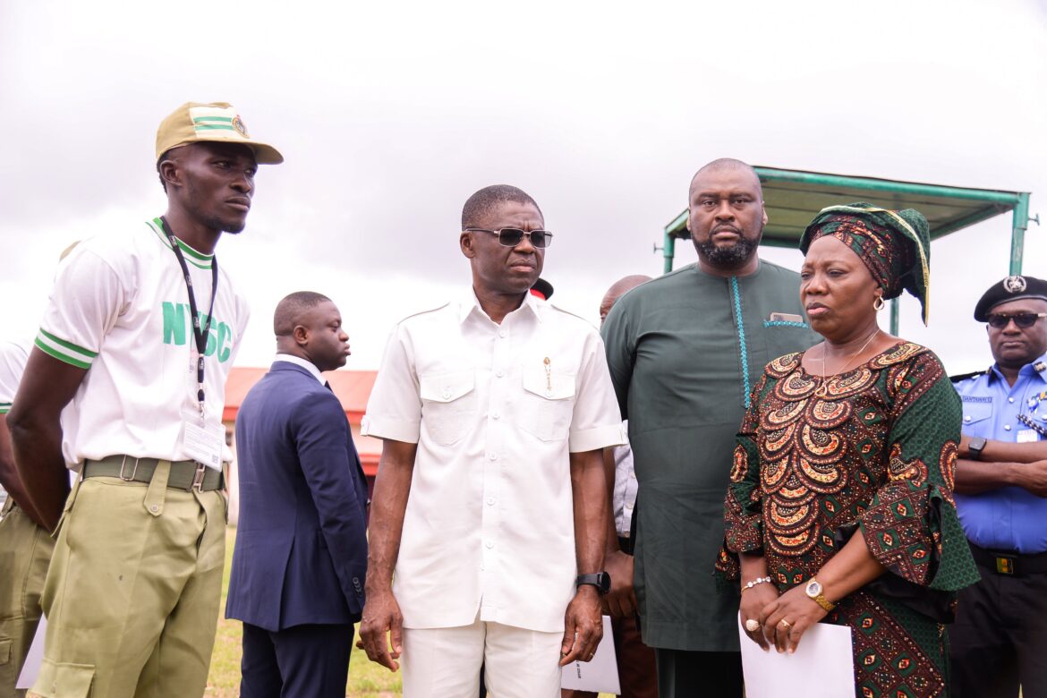 Edo State Acting Governor, RT. Hon. Comrade Philip Shaibu charges outgoing corps members on creativity, entrepreneurship
