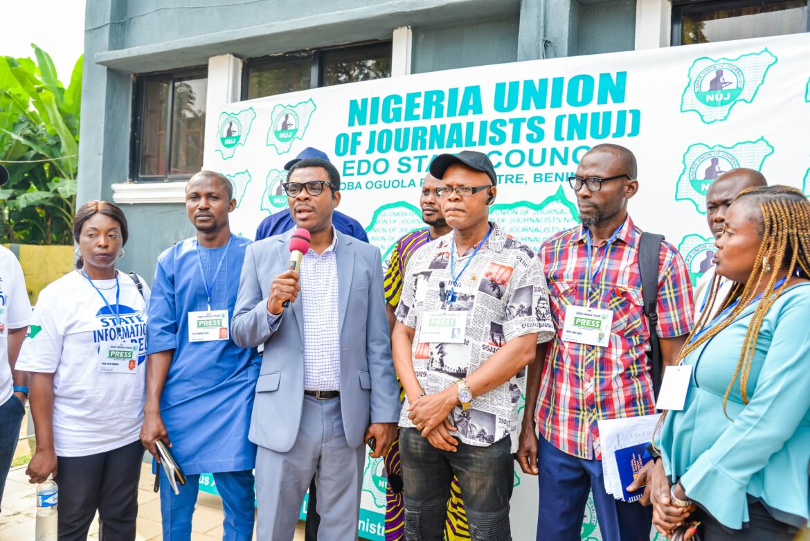 Edo partners NUJ to combat fake news, misinformation, as journalists embark on tour of projects