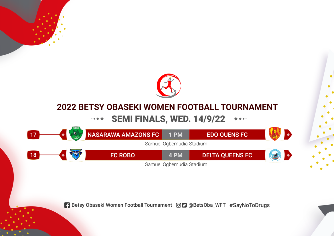 BOWFT: Edo Queens battle Nasarawa FC, Robo FC face Delta Queens in semifinals tomorrow