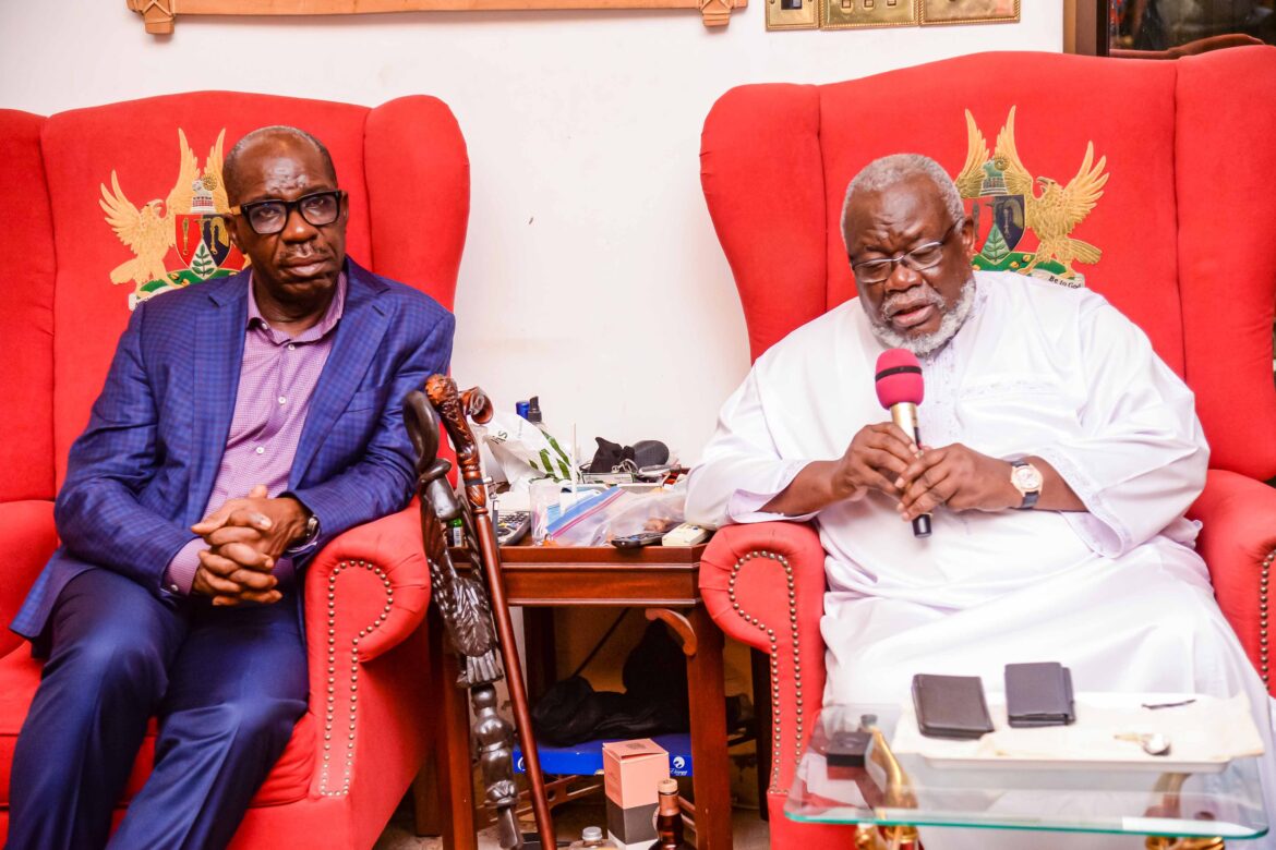 Obaseki, others visit PDP leader, Tom Ikimi over passing of sister