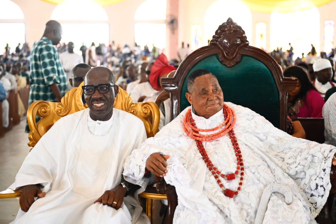 Esama @ 88: Obaseki, Shaibu, Onaikan, Kukah, Obasanjo, others Grace Dedication of Catholic Cathedral, School in Okada