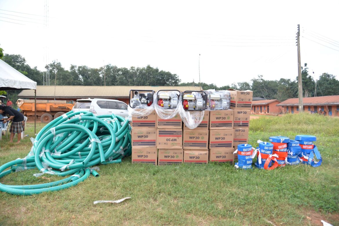 Edo govt launches 2022 dry season farming, distributes irrigation equipment to over 500 farmers