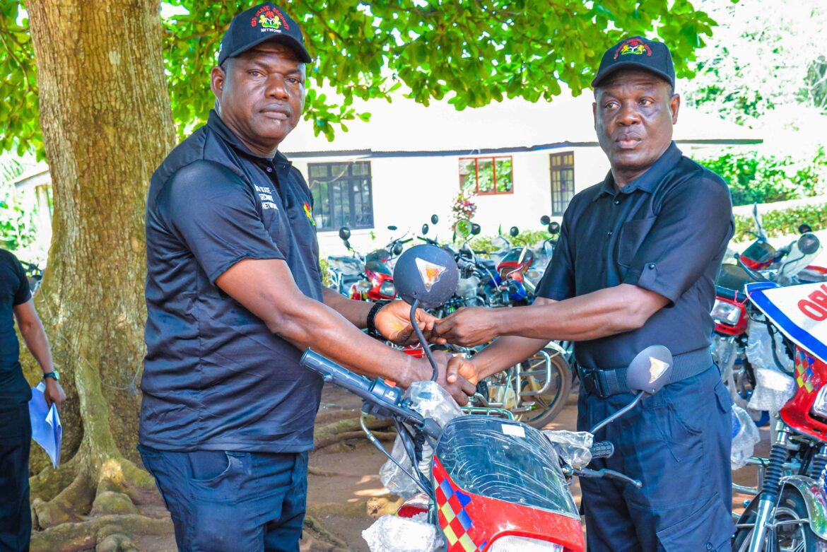 Edo govt boosts security architecture, distributes motorcycles, patrol vehicles to community police outfit