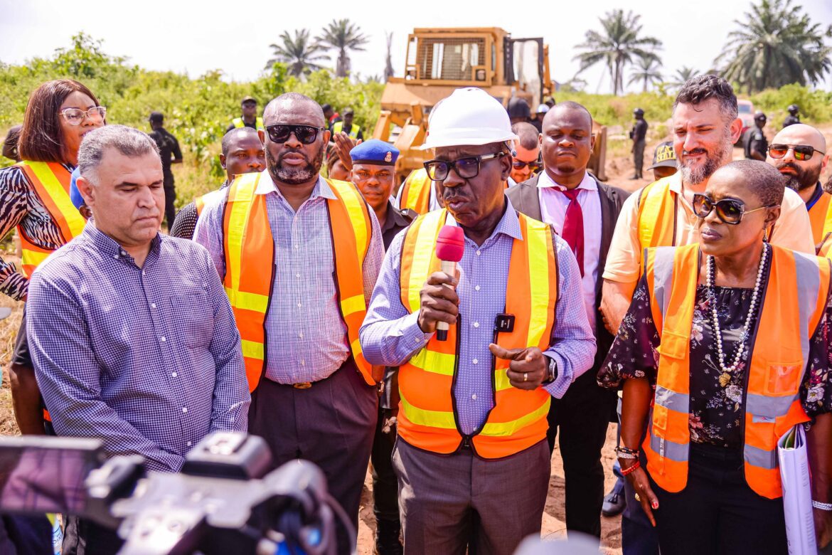 Obaseki inspects progress of work at new town devt project
